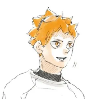 🧡 Hinata Shoyo Haikyuu!! 애니메이션, 하이큐, 히나타 쇼요, 배구, 소년 telegram sticker