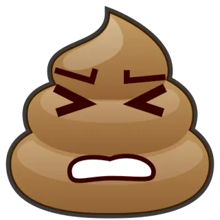 😣 Эмодзи, Какашка, Злой, Раздраженный whatsapp sticker