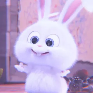 🐰 Snowball The Secret Life of Pets bunny, rabbit, animal, cute, pet, cartoon, animated whatsapp sticker