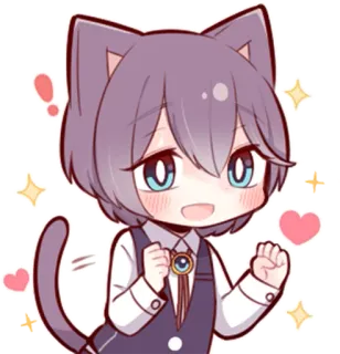 ✊ Anime, Catboy, Kawaii, Chibi, Manga, Mignon, Étincelles telegram sticker