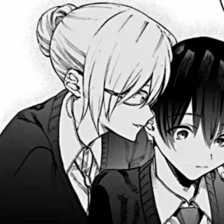 🎧 Anime, Manga, Couple, Uniformes scolaires telegram sticker