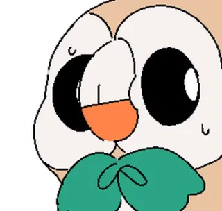 😶 Rowlet Pokemon Brindibou, Pokémon, hibou, mignon, animé telegram sticker