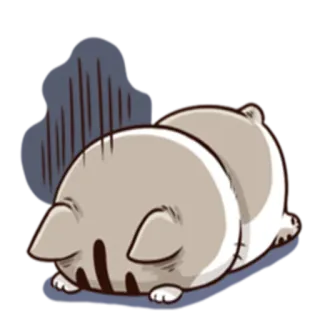 😓 cat, sad, animal, sticker telegram sticker