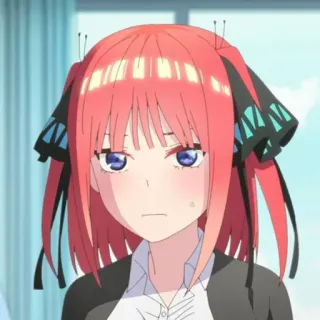 🙁 Nino Nakano The Quintessential Quintuplets Anime, Personaje, Lindo, Chica, Nino Nakano, The Quintessential Quintuplets telegram sticker