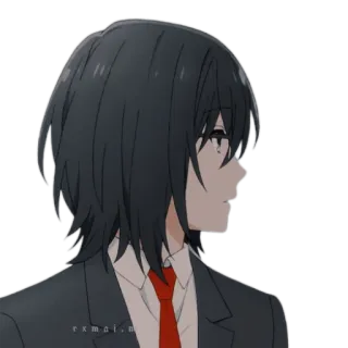😶 rxmai.w Anime, Manga, Charakter, Schuluniform, Schwarze Haare, Rote Krawatte telegram sticker