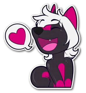 ❤ мультик, собака, сердце, любовь, стикер, милый, счастливый telegram sticker