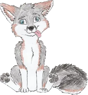 🌈 volpe, animale, cartone animato, carino, disegno telegram sticker