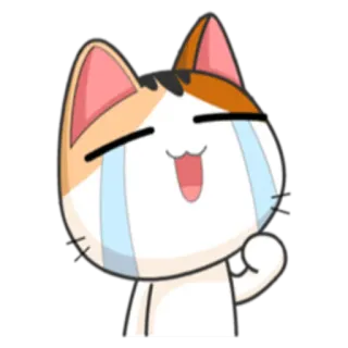 😅 gato, chorando, emoji, adesivo, fofo, desenho animado telegram sticker