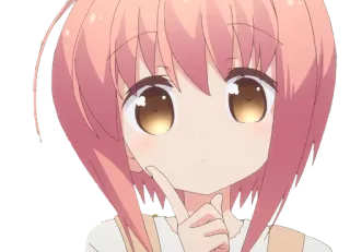 🤔 Anime, Menina, Bonitinha, Pensando telegram sticker