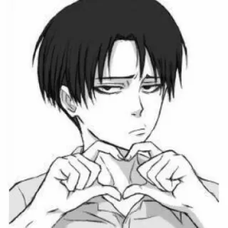 ⚔ Levi Ackerman Attack on Titan Anime, Mangá, Coração, Fofo, Fanart, Levi, AOT whatsapp sticker