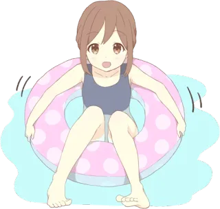 Summer girlfriend ENG :: @line_stickers telegram stickers