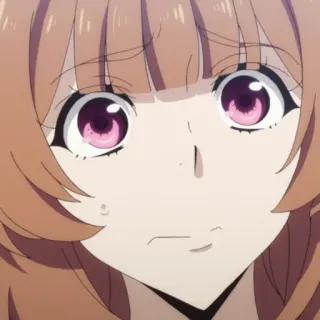 😥 anime, donna, ritratto, cartone animato, carino, ragazza telegram sticker