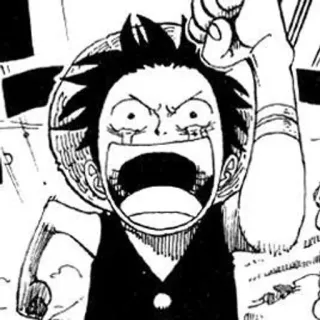 😆 Luffy One Piece Anime, Manga, One Piece, Ruffy, Cartoon, Charakter telegram sticker