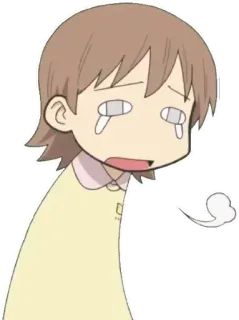 😢 Anime, Triste, Chorando, Desenho animado, Personagem telegram sticker
