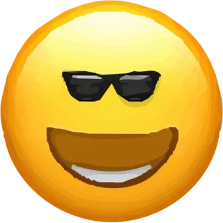 😎 emoji, smiley, cool, sonnenbrille whatsapp sticker