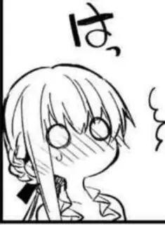 ☺️ はっ anime, manga, ekspresi, terkejut telegram sticker