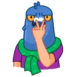 😑 pigeon, bird, drugs, cocaine, offensive, cartoon, animal telegram sticker