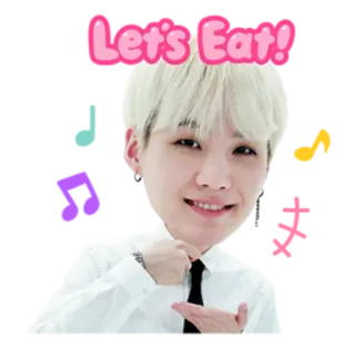 🍝 Let's Eat! cibo, mangiare, carino, musica, divertente, K-pop telegram sticker