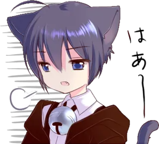 😔 Anime, Manga, Catboy, Neko, Dễ thương, Kawaii whatsapp sticker