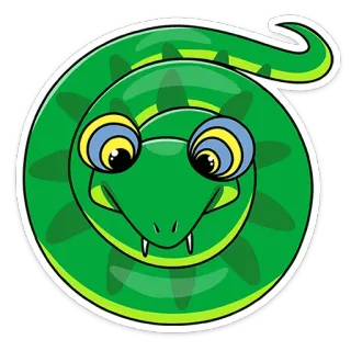 ☺️ slang, groen, reptiel, cartoon, dier, sticker telegram sticker