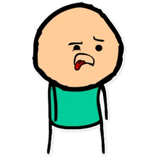 😩 cartoon, gezicht, uitdrukking, stokfiguur, Cyanide and Happiness telegram sticker