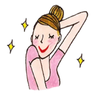 😊 женщина, иллюстрация, блеск, портрет, мода, мультфильм telegram sticker