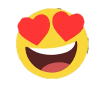😍 อีโมจิ, ตาเป็นรูปหัวใจ, ความรัก, ความเสน่หา telegram sticker