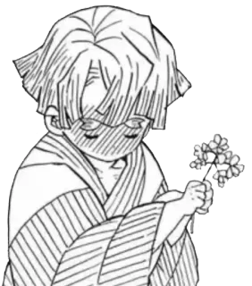 🌼 Zenitsu Demon Slayer Zenitsu, Demon Slayer, Anime, Mangá, Flor, Fofo telegram sticker