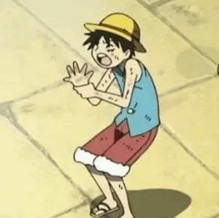 🤌 Monkey D. Luffy One Piece luffy, one piece, anime, manga, słomkowy kapelusz, kreskówka whatsapp sticker