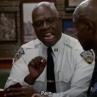 🤕 Raymond Holt Brooklyn Nine-Nine Pain. Đội trưởng Holt, Brooklyn 99, nỗi đau telegram sticker