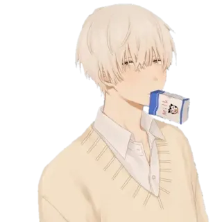 🚧 MILK อนิเมะ, นม, วัว, การ์ตูน, เครื่องดื่ม telegram sticker