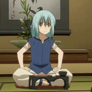💎 Rimuru Tempest That Time I Got Reincarnated as a Slime Anime, Personaggio, Isekai, Fantasy telegram sticker