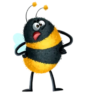 😙 пчела, мультфильм, насекомое, животное, смешной, милый, злой telegram sticker