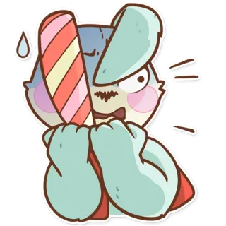 😰 kreskówka, naklejka, postać, uroczy, strach telegram sticker