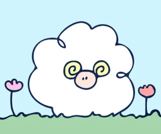 💐 เมฆ, ดอกไม้, การ์ตูน, น่ารัก, ภาพวาด, ภาพประกอบ telegram sticker