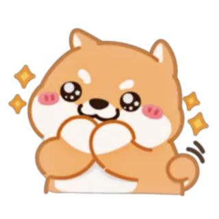 🤩 狗, 柴犬, 可爱, 快乐, 卡哇伊, 动物 telegram sticker
