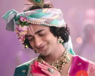 🙈 Krishna Krishna, Hindu deity, Indian culture, spiritual, religious, devotional telegram sticker