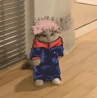 🐈 gato, anime, cosplay, animal de estimação, kawaii, engraçado telegram sticker