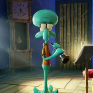 🐙 Squidward Spongebob Squarepants Squidward Tentacles, Spongebob Squarepants, clarinet, cartoon character, animation, nickelodeon telegram sticker