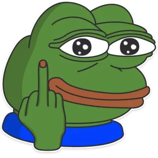 🖕 Pepe the Frog pepe, frog, meme, middle finger, offensive telegram sticker