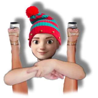 👫 sticker, cartoon, funny, character, hat, legs, shoes telegram sticker