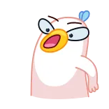 😝 птица, мультфильм, милый, смешной, смеется, счастливый telegram sticker
