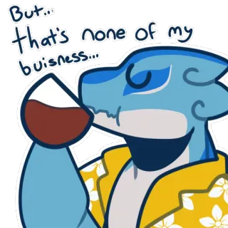 ☕️ But... That's none of my buisness... Meme, Kermit, Tee, sarkastisch, lustig, Frosch, Kommentar whatsapp sticker