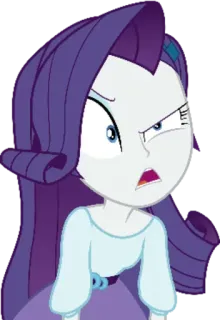 🤨 Rarity My Little Pony: Equestria Girls Cartoon, Mädchen, Rarity, My Little Pony, Equestria Girls, wütend, verärgert whatsapp sticker
