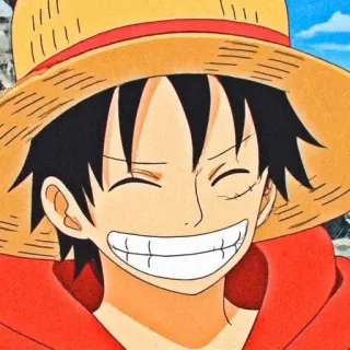 🍞 Monkey D. Luffy One Piece 海贼王, 动漫, 路飞, 草帽, 卡通, 海盗 telegram sticker