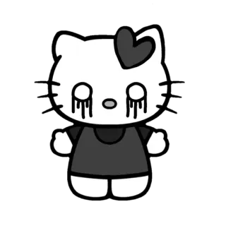 😭 Hello Kitty cartoon, cat, kawaii, emo telegram sticker