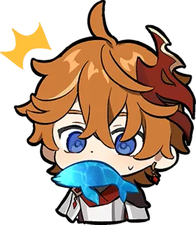 😶 Tartaglia Genshin Impact 타르탈리아, 원신, SD, 캐릭터, 게임, 애니, 고래 telegram sticker