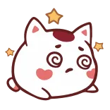 😧 kartun, kucing, pusing, bintang, imut whatsapp sticker