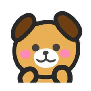 ⚪️ perro, animal, lindo, dibujos animados whatsapp sticker