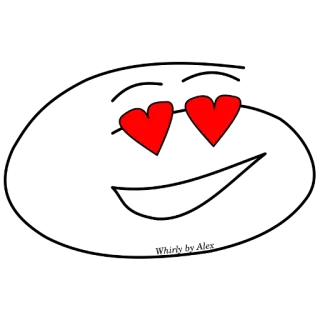 😍 occhi a cuore, sorriso, amore, emoji, cartone animato telegram sticker